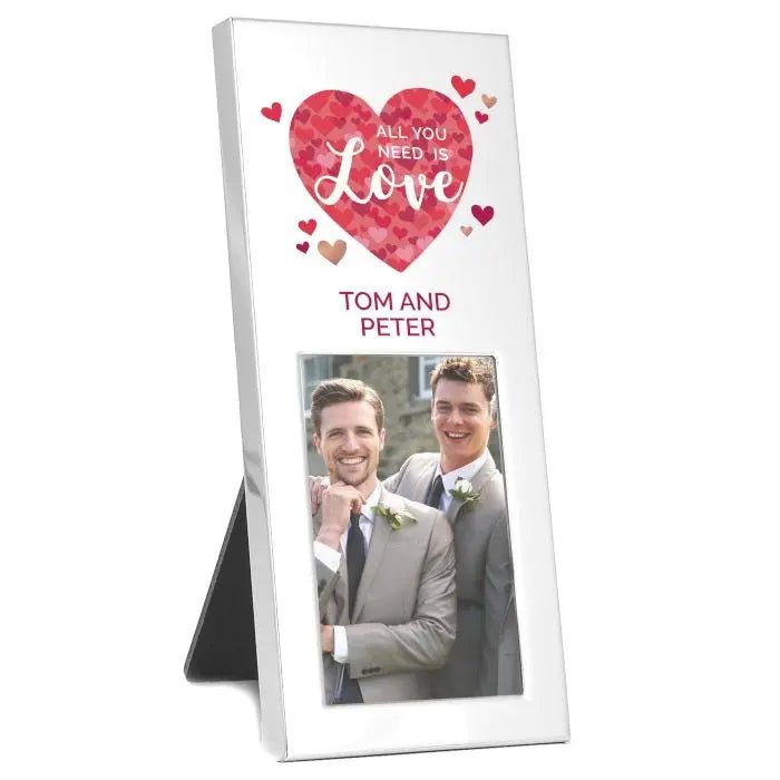 Personalised Love Confetti Hearts Photo Frame: 2 - Photo Frames By Gift Moments