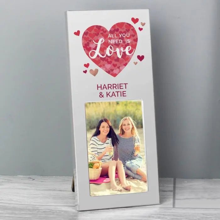 Personalised Love Confetti Hearts Photo Frame: 3 - Photo Frames By Gift Moments