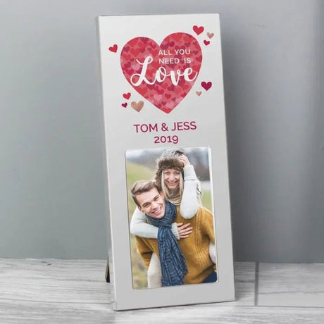 Personalised All You Need is Love Confetti Hearts 2x3 Photo Frame - Photo Frames at Gift Moments