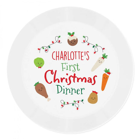 Personalised 'First Christmas Dinner' Plastic Plate - Gift Moments