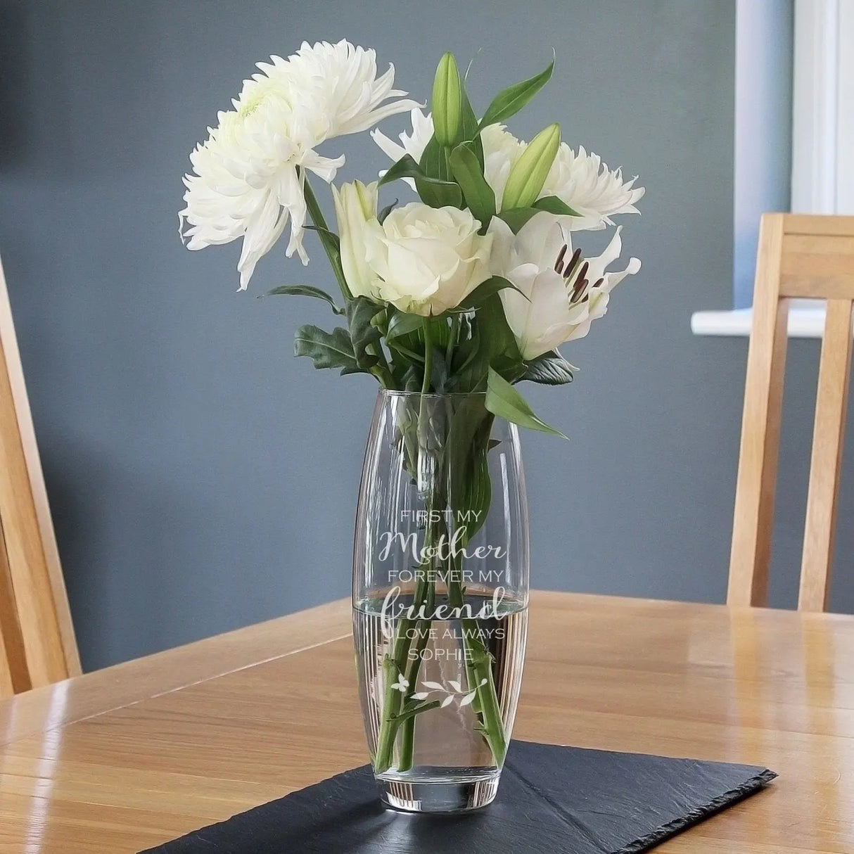 Personalised 'First My Mother, Forever My Friend' Bullet Vase - Vases & Plant Pots at Gift Moments