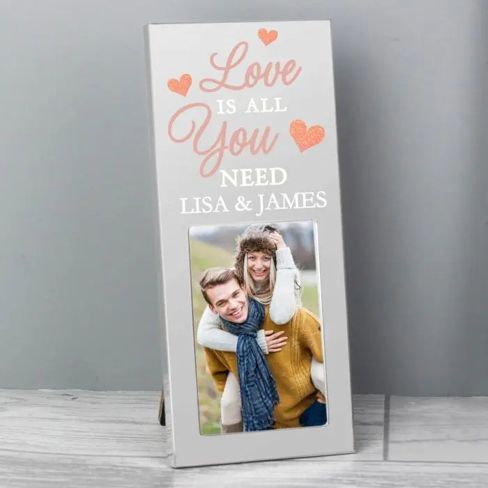 Personalised 'Love is All You Need' 2x3 Photo Frame - Photo Frames at Gift Moments