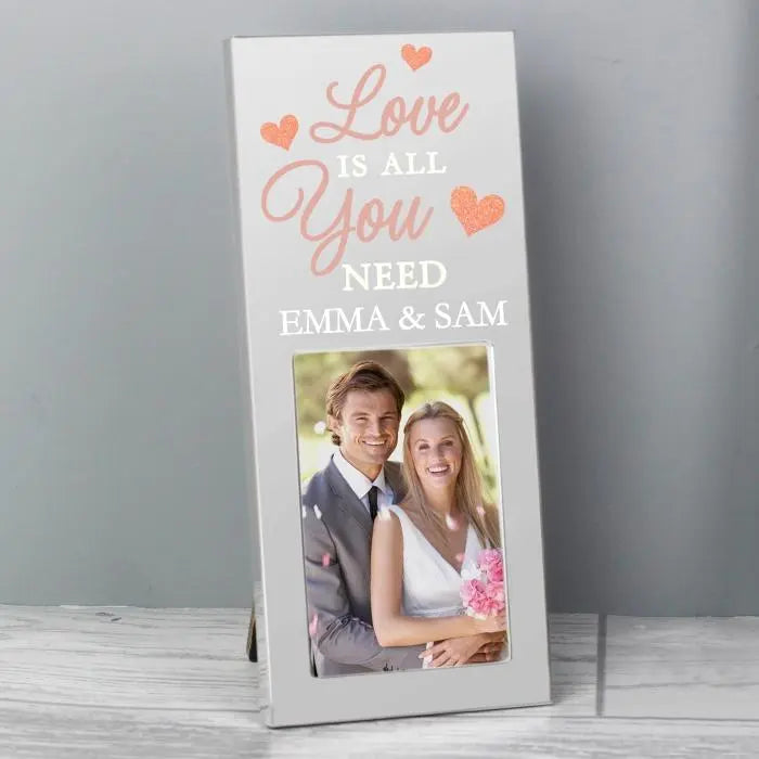 Personalised 'Love is All You Need' 2x3 Photo Frame - Photo Frames at Gift Moments