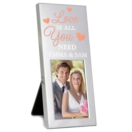 Personalised 'Love is All You Need' 2x3 Photo Frame - Photo Frames at Gift Moments