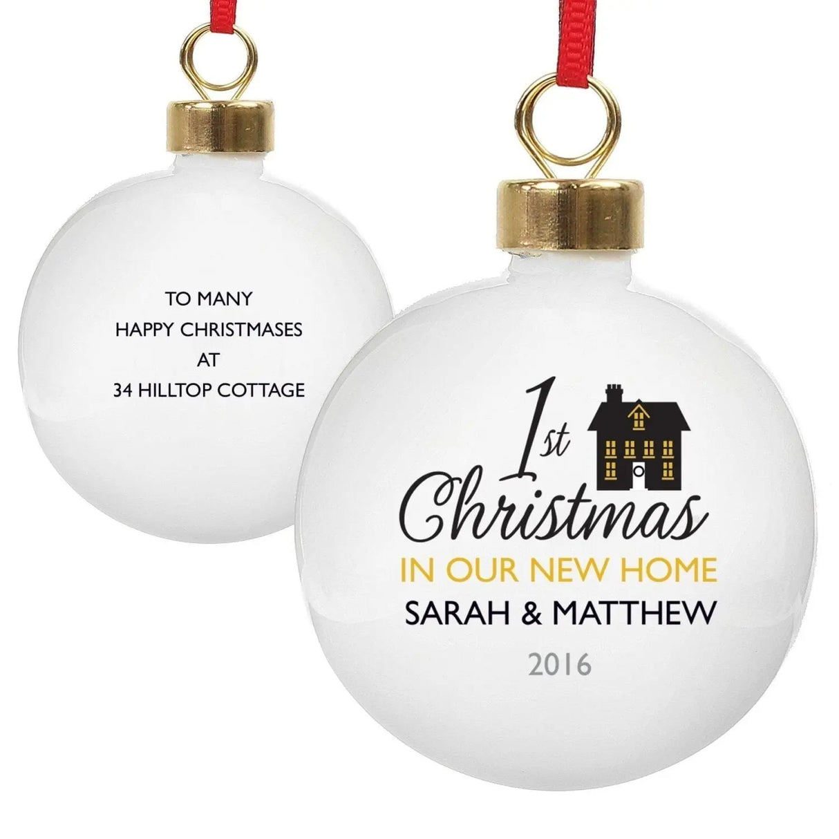 Personalised 1st Christmas in Our New Home Bauble - Christmas Baubles at Gift Moments