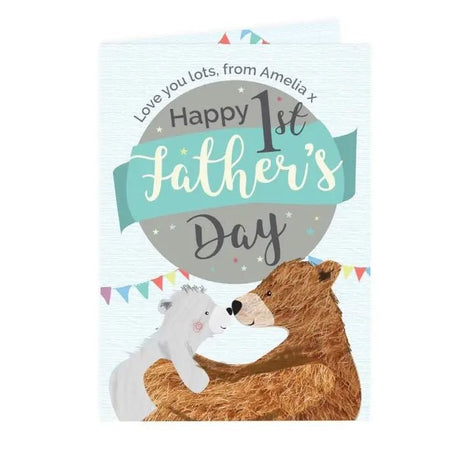 Personalised 1st Father's Day Daddy Bear Card - Greeting Cards at Gift Moments