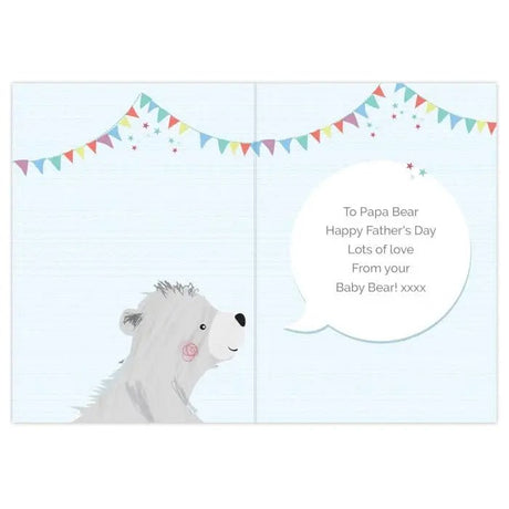 Personalised 1st Father's Day Daddy Bear Card - Greeting Cards at Gift Moments