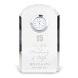 Personalised Anniversary Crystal Clock - Clocks at Gift Moments