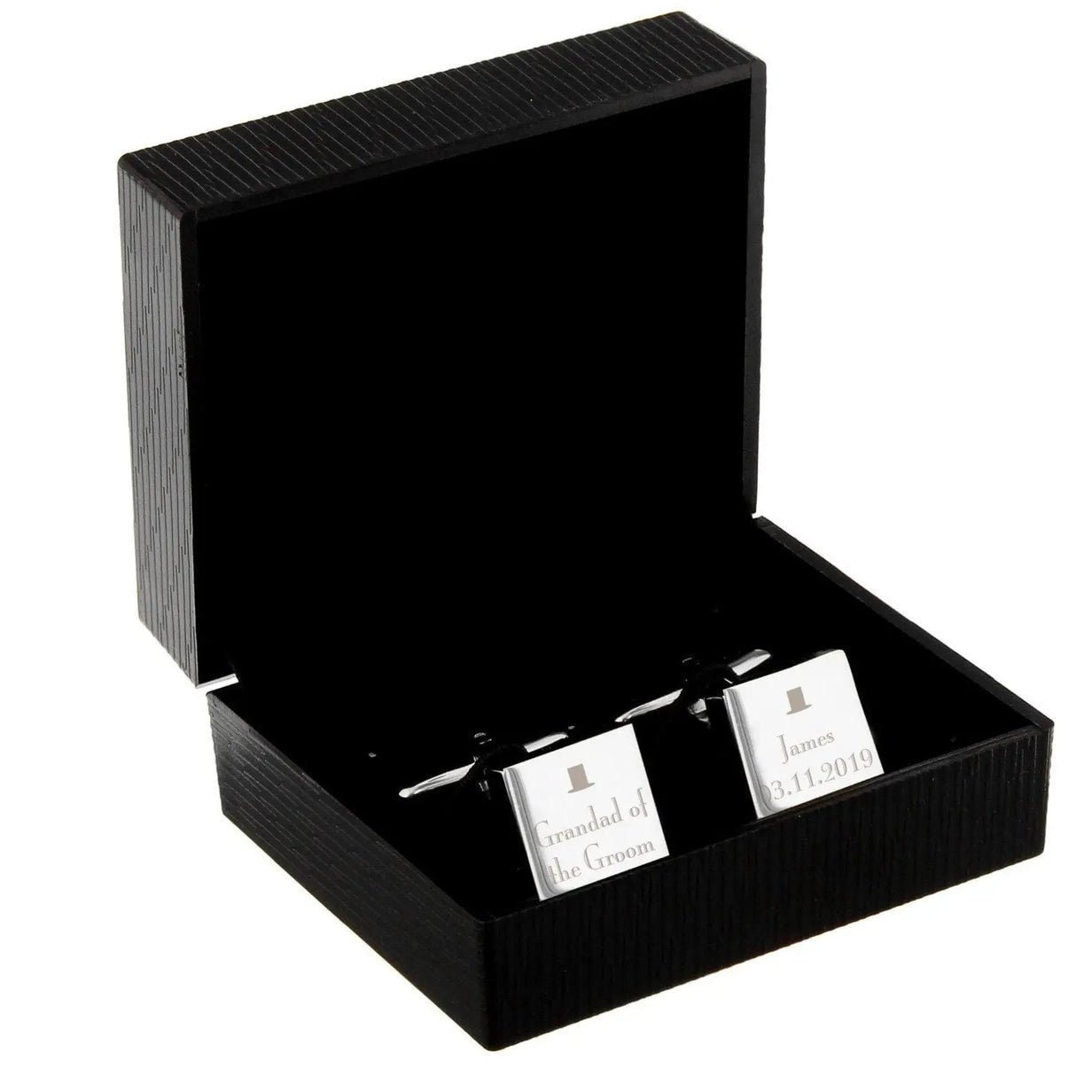 Personalised Decorative Wedding Any Role Square Cufflinks - Cufflinks & Tie Slides at Gift Moments