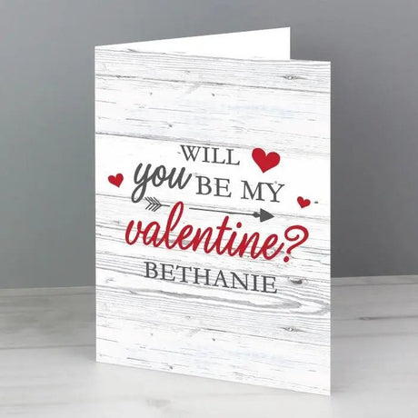 Personalised Be My Valentine Card - Greeting Cards at Gift Moments