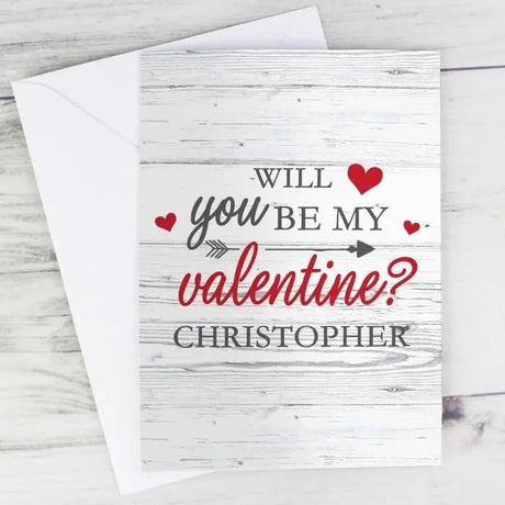 Personalised Be My Valentine Card - Greeting Cards at Gift Moments