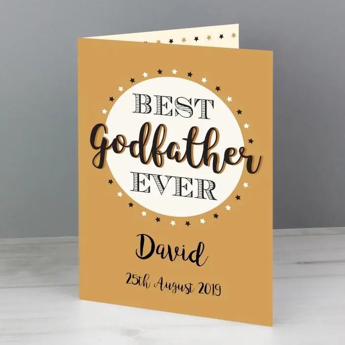 Personalised Best Godfather Card - Greeting Cards at Gift Moments