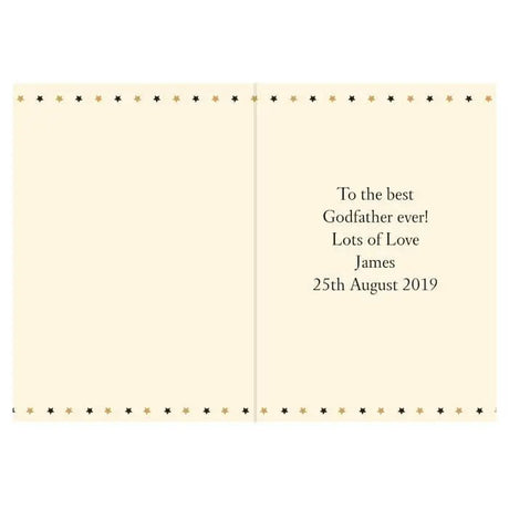 Personalised Best Godfather Card - Greeting Cards at Gift Moments