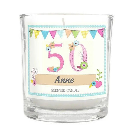 Personalised Birthday Craft Scented Jar Candle - Candles at Gift Moments