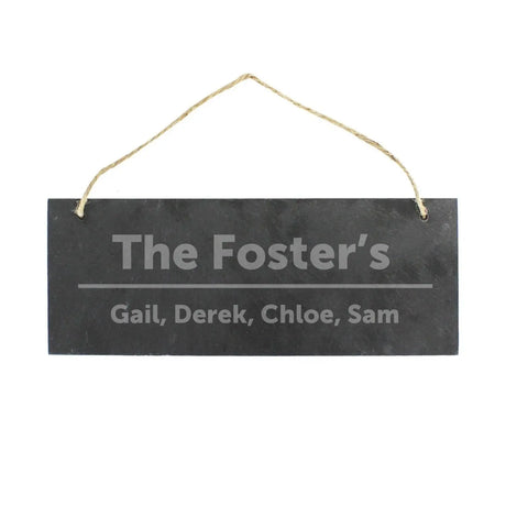 Personalised Bold Design Hanging Slate Plaque - Signs & Plaques at Gift Moments