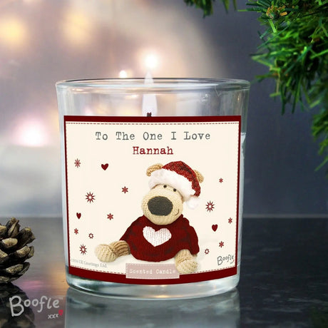 Personalised Boofle Christmas Scented Jar Candle - Gift Moments