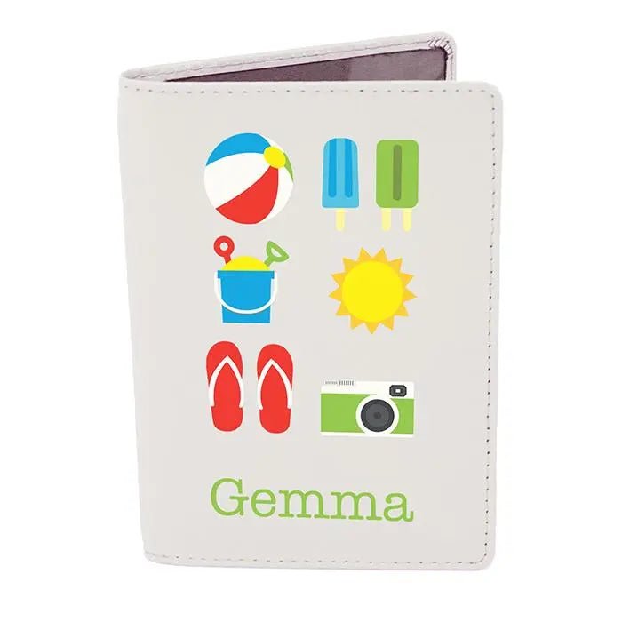 Personalised Bright Travel Cream Passport Holder - Travel Accessories at Gift Moments