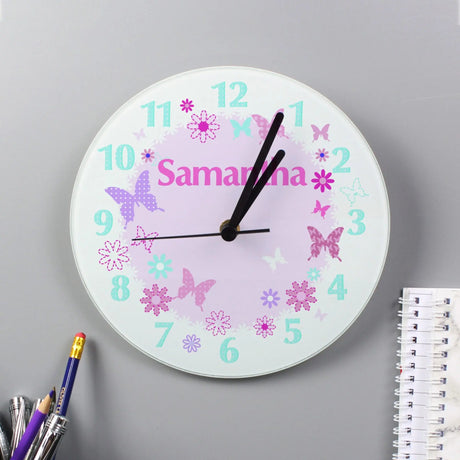 Personalised Butterfly Clock - Clocks at Gift Moments