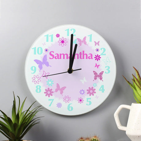 Personalised Butterfly Clock - Clocks at Gift Moments