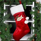 Personalised Cat Treats Luxury Red Stocking - Christmas Stockings at Gift Moments