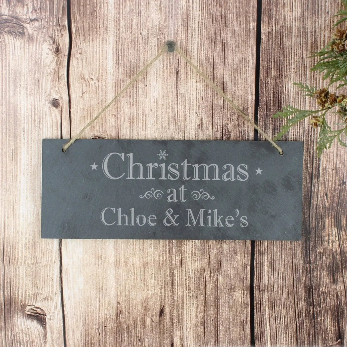 Personalised Christmas Slate Plaque: 1 - Signs & Plaques By Gift Moments