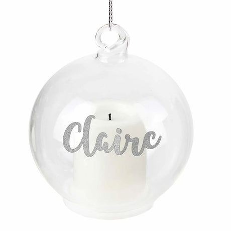 Personalised Christmas LED Candle Bauble - LED Lighting at Gift Moments