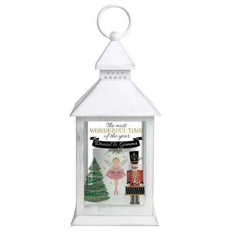 Personalised Nutcracker White Lantern - LED Lighting at Gift Moments