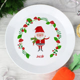 Personalised Christmas Toadstool Santa Plastic Plate - Tableware at Gift Moments