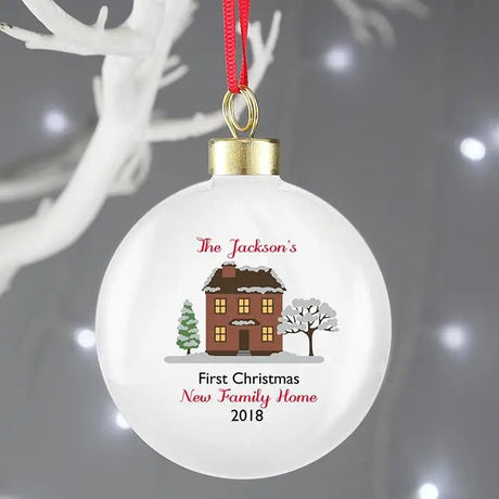 Personalised Cosy Christmas Bauble - Christmas Baubles at Gift Moments