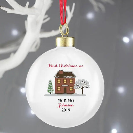 Personalised Cosy Christmas Bauble - Christmas Baubles at Gift Moments