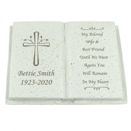 Personalised Cross Memorial Book - Memorials at Gift Moments