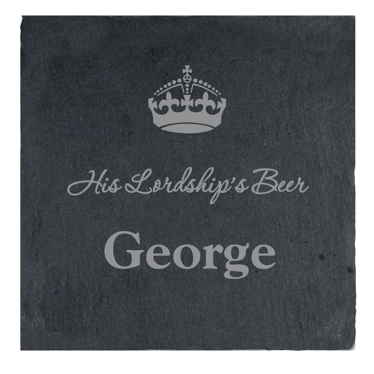 Personalised Crown Slate Coaster: 3 - Coasters By Gift Moments