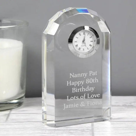 Crystal Cut Clock - Gift Moments