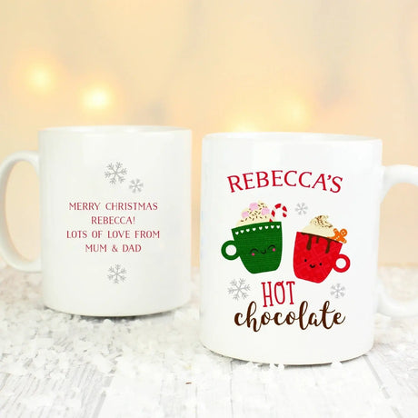 Personalised Cute Christmas Hot Chocolate Mug - Gift Moments