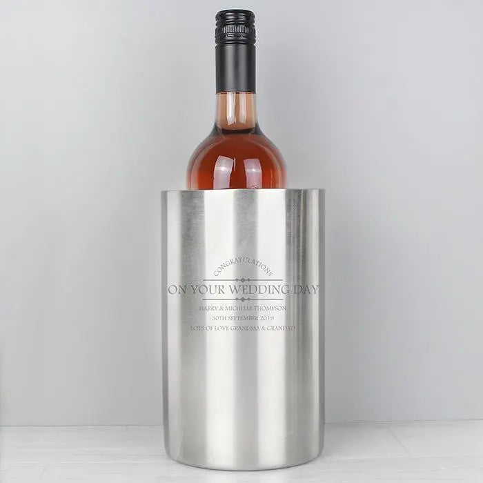 Personalised Diamond Wine Cooler - Barware at Gift Moments