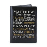 Personalised Don't Forget Black Passport Holder - Travel Accessories at Gift Moments