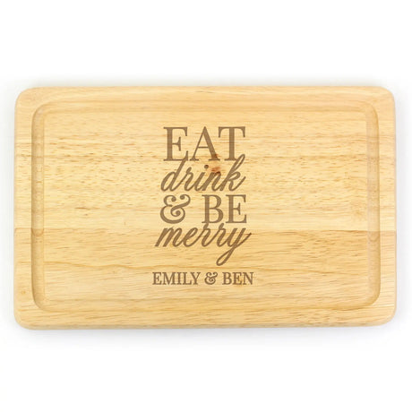 Personalised Eat Drink & Be Merry Chopping Board - Gift Moments