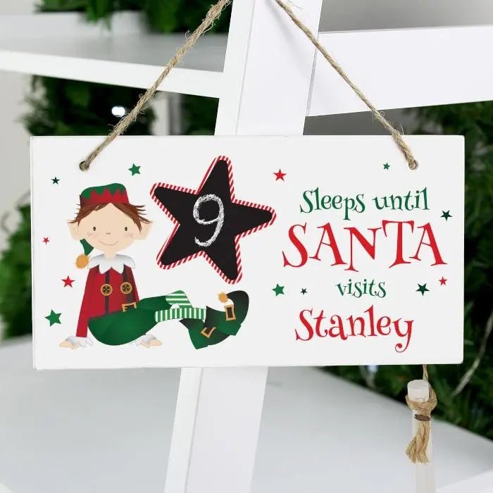 Elf Christmas Chalk Countdown Sign - Gift Moments