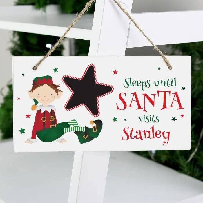 Elf Christmas Chalk Countdown Sign - Gift Moments