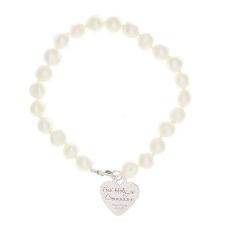 Personalised First Holy Communion Pearl Bracelet - Gift Moments