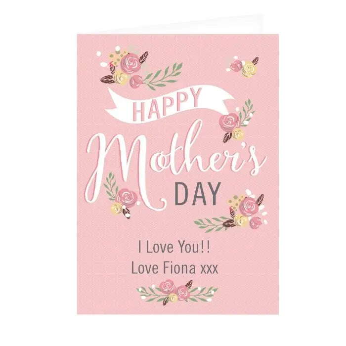 Personalised Floral Bouquet Mother's Day Card - Greeting Cards at Gift Moments