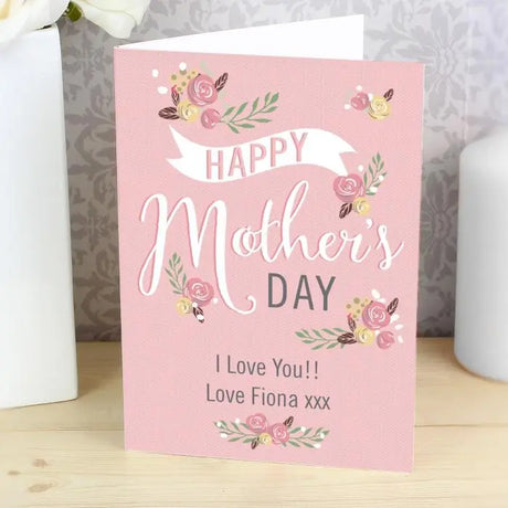 Personalised Floral Bouquet Mother's Day Card - Greeting Cards at Gift Moments