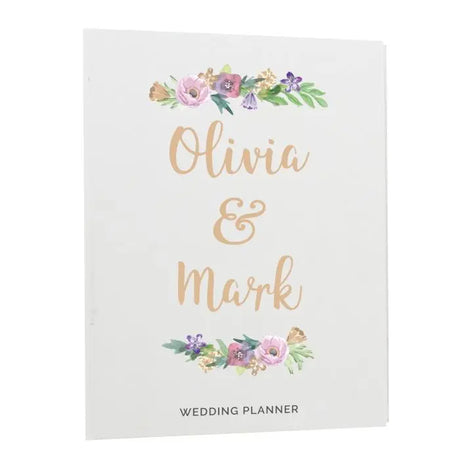 Personalised Floral Watercolour Wedding Planner - Calendars & Planners at Gift Moments