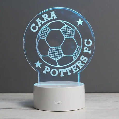 Personalised Football LED Colour Changing Desk Night Light - LED Lighting at Gift Moments