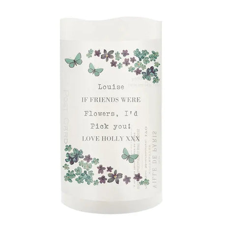 Personalised Forget Me Not LED Candle - LED Lighting at Gift Moments