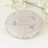 Personalised Garden Bloom Compact Mirror - Compact Mirrors at Gift Moments