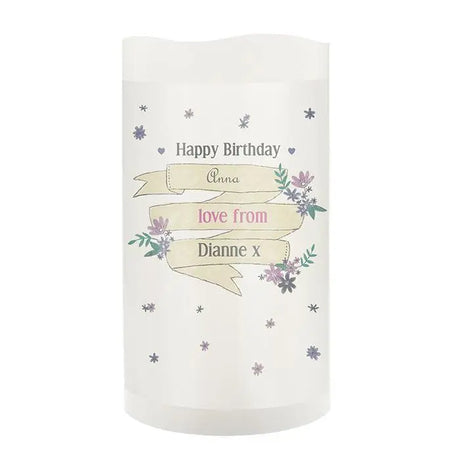 Personalised Garden Bloom LED Candle - LED Lighting at Gift Moments