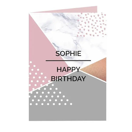 Personalised Geometric Card - Greeting Cards at Gift Moments