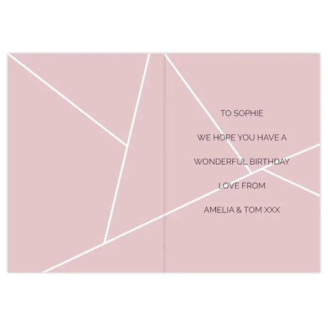 Personalised Geometric Card - Greeting Cards at Gift Moments