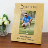 Personalised Oak Finish 6x4 Golf Photo Frame - Photo Frames at Gift Moments